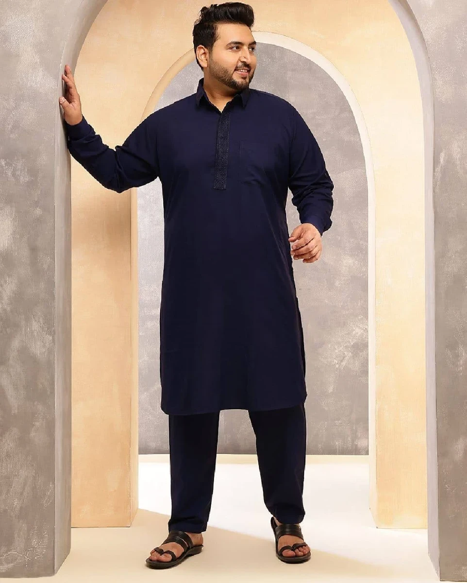 Mandarin Collar Kurta Set