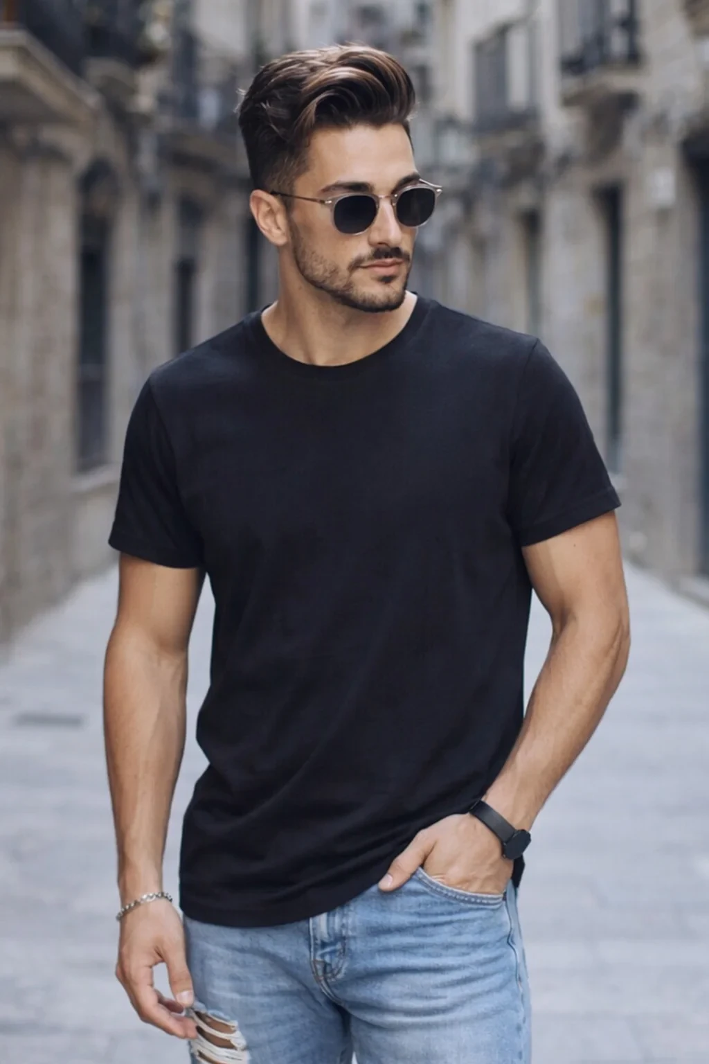 Classic Black Crew Neck T-Shirt