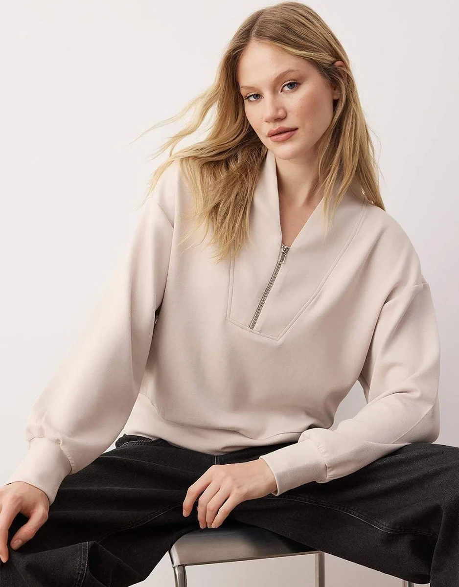 Women Half-Zip Sweatshirt