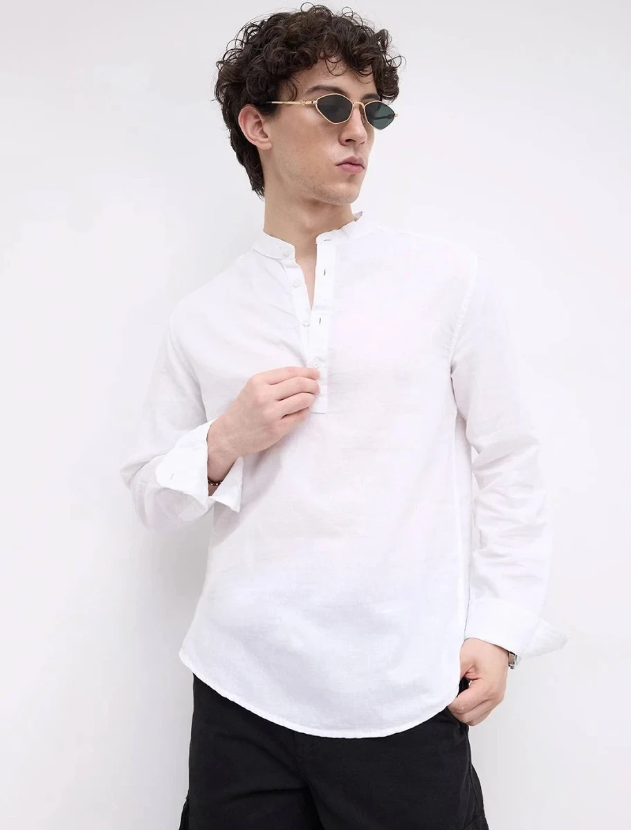 Classic White Straight Kurta