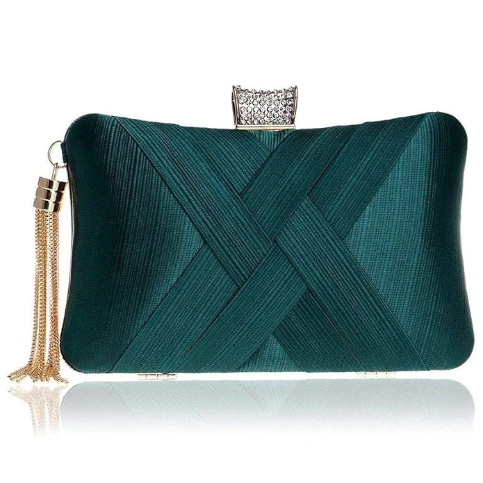 Suede Tassel Clutch