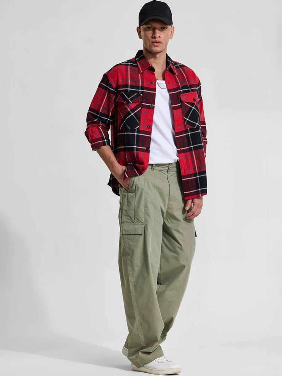 Olive Cargo Trousers