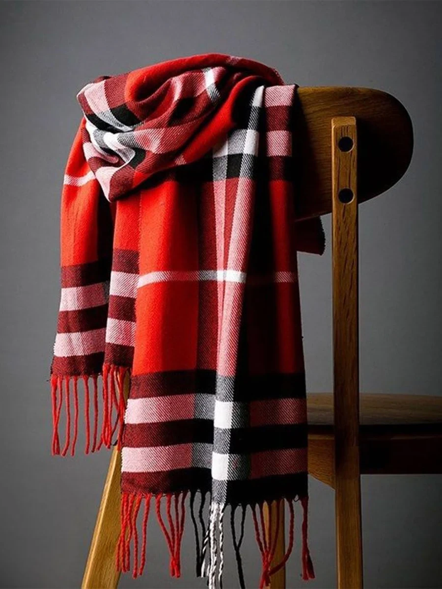 Wool Plaid Scarf