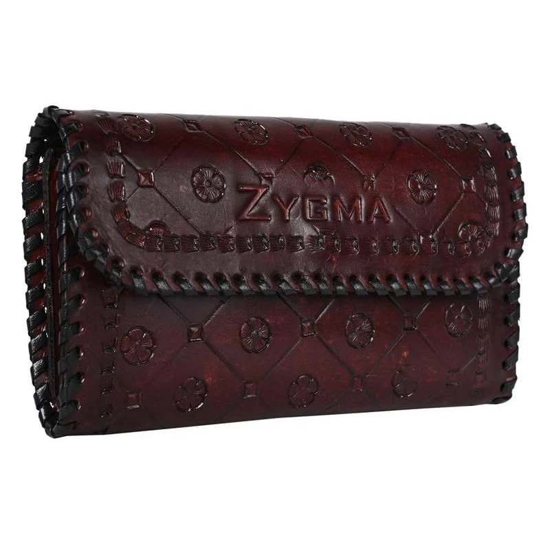 Fold Over Leather Clutch