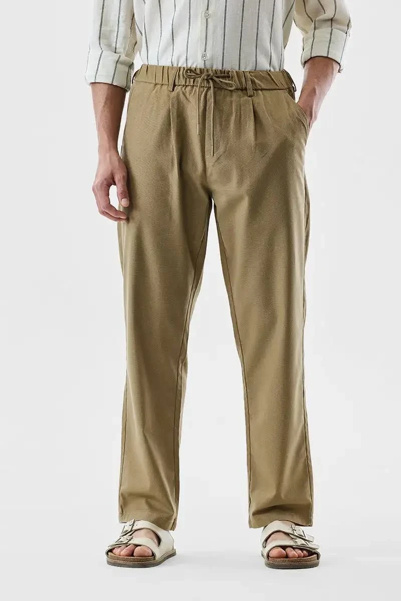 Linen Drawstring Trousers