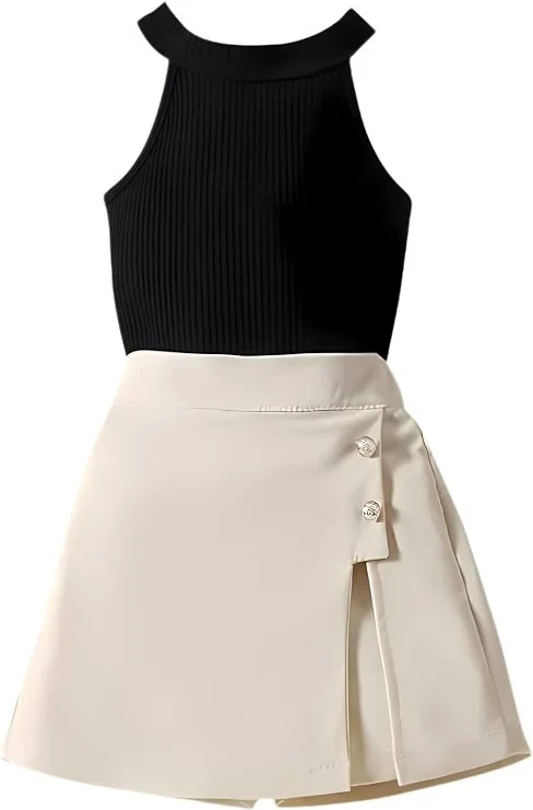 Girls Skirt Top Set