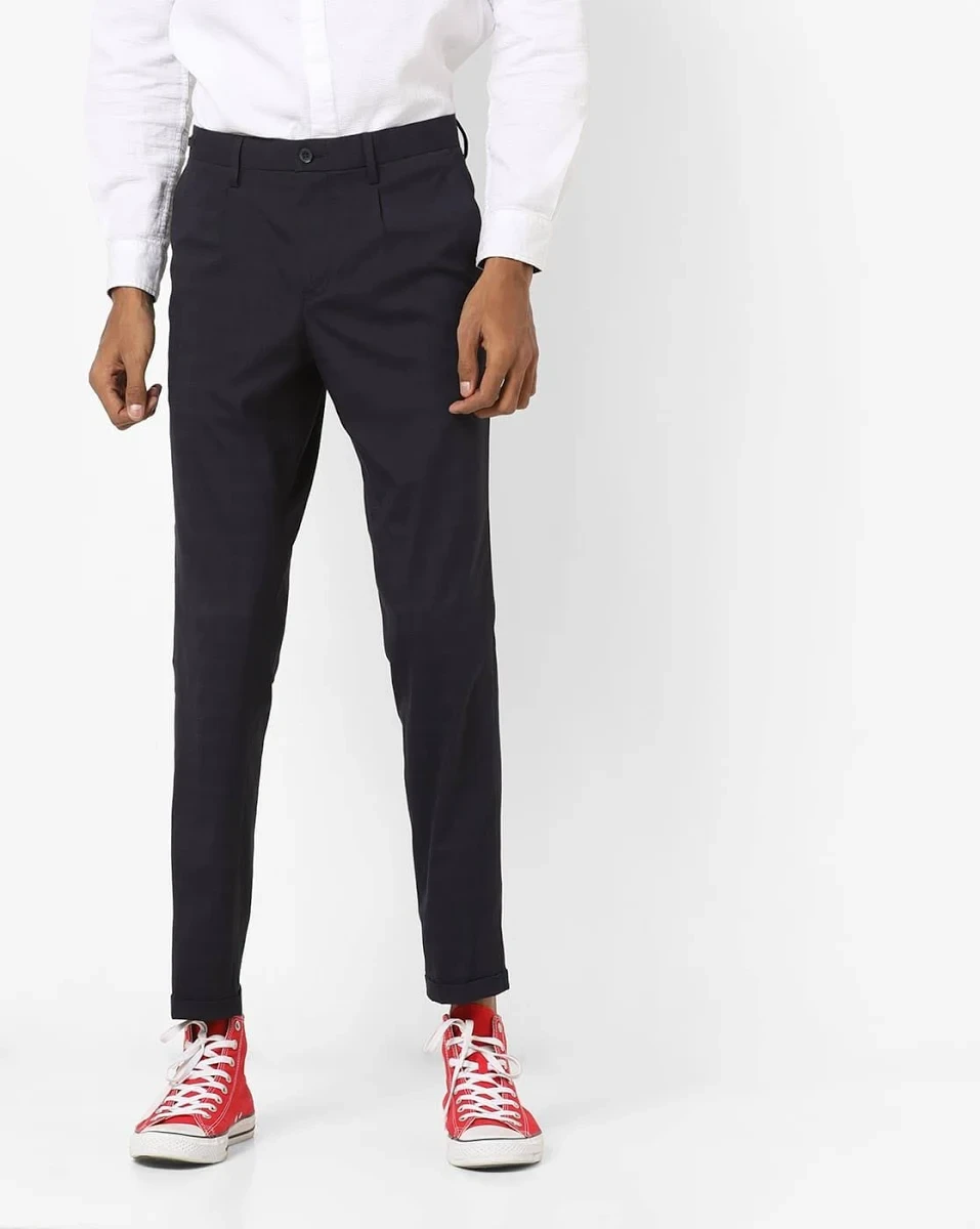 Checked Slim Chinos